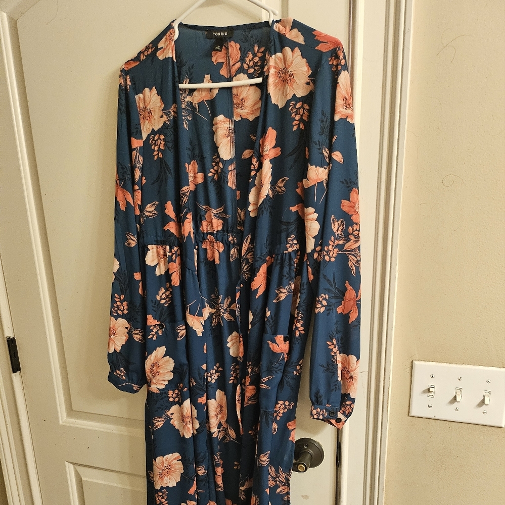Torrid Floral kimono/bathing suit cover, 0